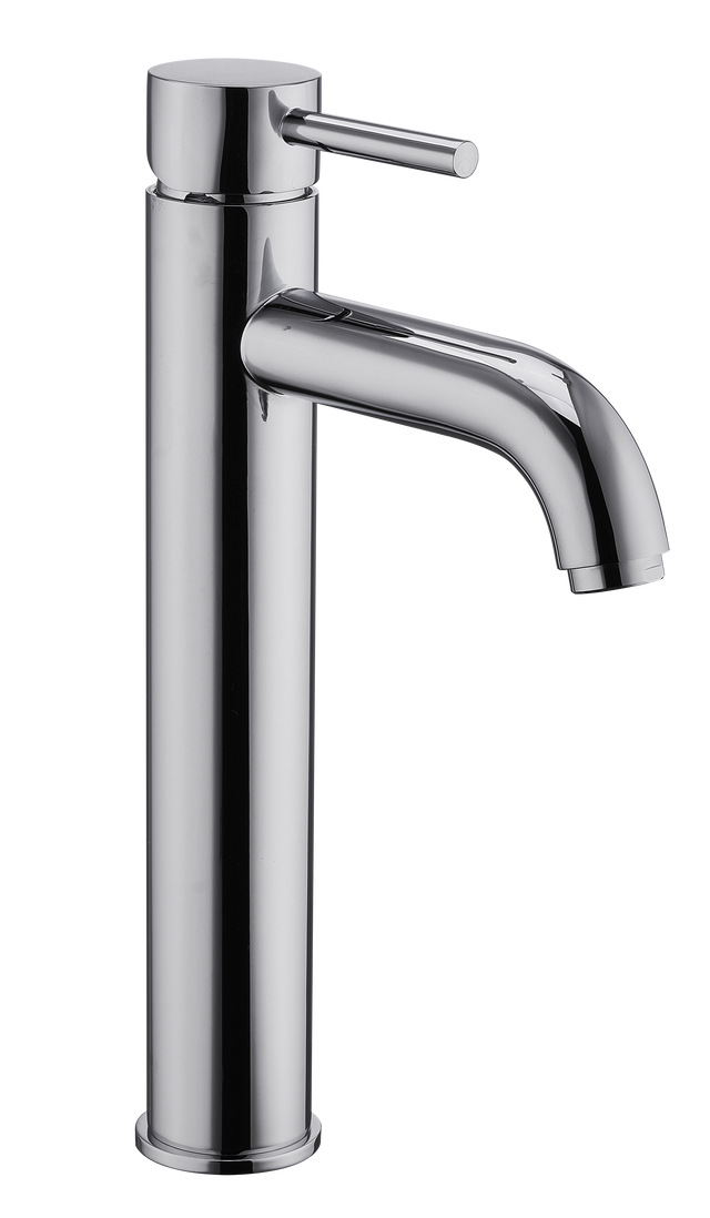 Kartell K-VIT Kore hi-rise mono basin mixer in polished chrome