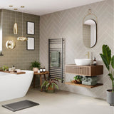Multipanel Tile Taupe Grey Herringbone Bathroom Wall Panel 2400 x 598mm – Matt, photo 2