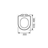 Kartell K-VIT Slim Wrap Over Premium D-Shaped Toilet Seat White Gloss (SEA102D)