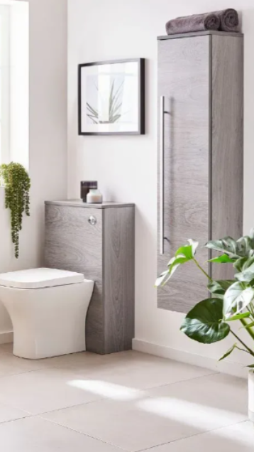 Kartell K-VIT Purity Wall Mounted Side Unit- Silver Oak (PSO1400SU)