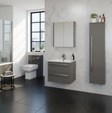 Kartell K-VIT Purity Wall Mounted Side Unit - Storm Grey Gloss (FUR094PU)
