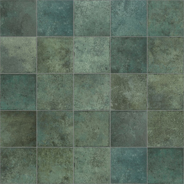 Watch Hill emerald anti-slip matt porcelain wall & floor tile, 147x147mm