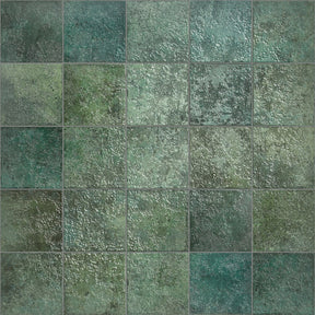 Watch Hill emerald gloss porcelain wall & floor tile, 147x147mm