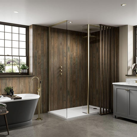 Multipanel Linda Barker Salvaged Planked Elm Bathroom Wall Panel – Textured Matt, photo 3