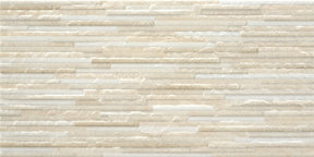 Westerly Bone stone effect split face decor matt ceramic wall tile 300x600mm