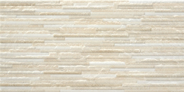 Westerly Bone stone effect split face decor matt ceramic wall tile 300x600mm