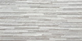 Westerly White stone effect split face decor matt ceramic wall tile 300x600mm