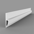 AKW Safety Flooring to Wall Trim with Flexible Lip – White 3m