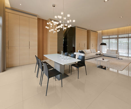 Wilmington beige plain anti-slip porcelain wall & floor tile, 600x600mm