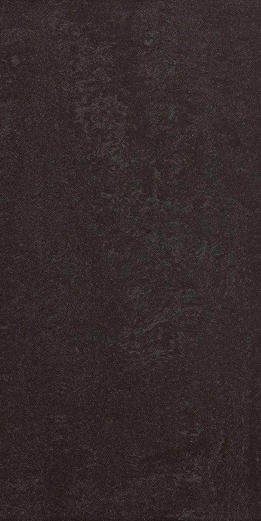 Wilmington black plain polished porcelain wall & floor tile, 300x600mm