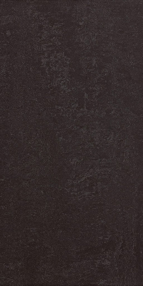 Wilmington black plain polished porcelain wall & floor tile, 300x600mm