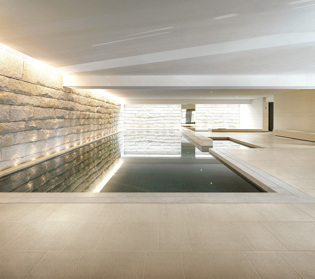 Wilmington cream plain anti-slip porcelain wall & floor tile, 600x600mm
