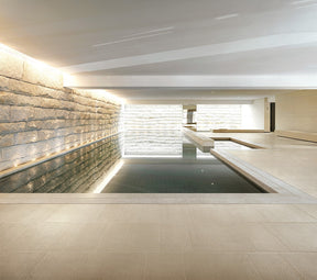 Wilmington cream plain anti-slip porcelain wall & floor tile, 600x600mm
