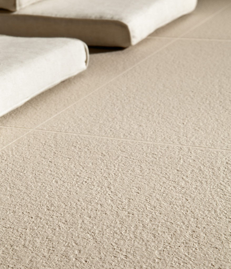 Wilmington cream plain anti-slip porcelain wall & floor tile, 600x600mm – view 3