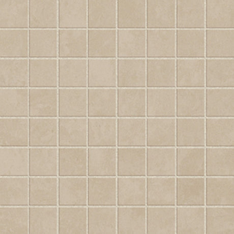 Wilmington cream matt porcelain mosaic sheet, 35x35mm chips on a 300x300mm mesh, for walls and floors