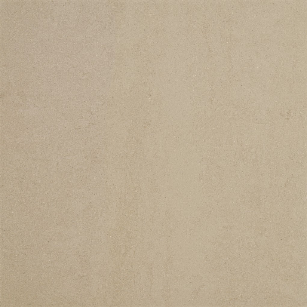 Wilmington cream plain matt porcelain wall & floor tile, 600x600mm