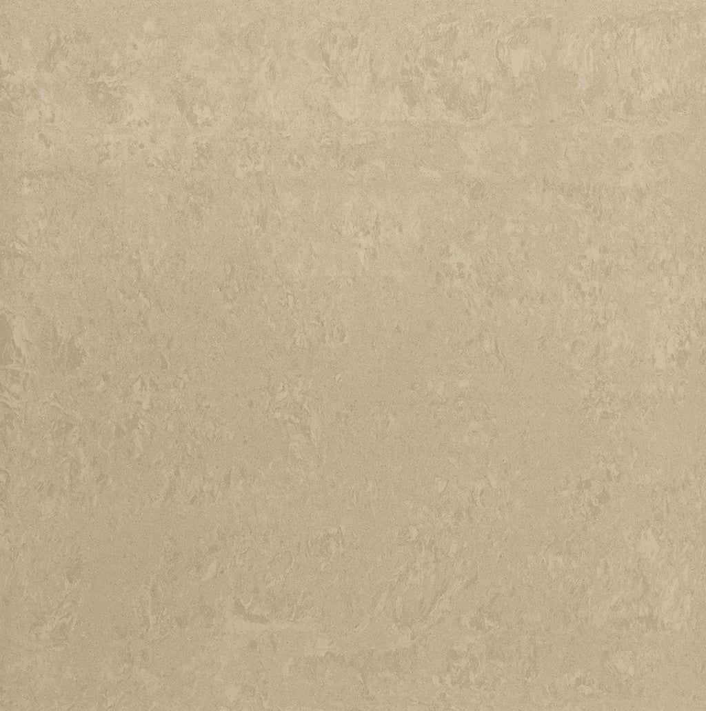Wilmington cream plain polished porcelain wall & floor tile, 600x600mm – view 2