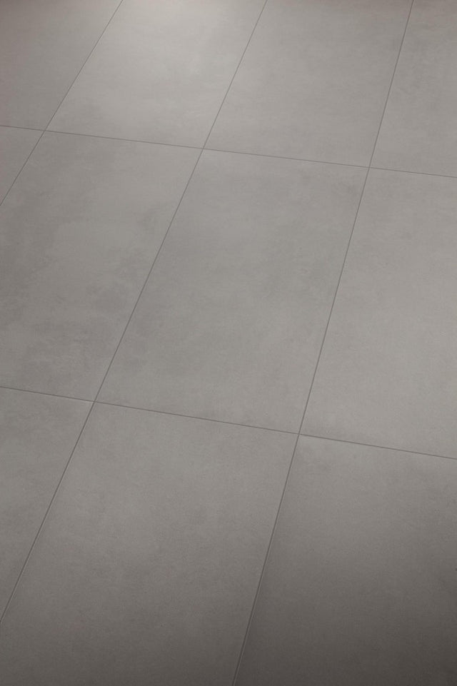 Wilmington grey plain matt porcelain wall & floor tile, 600x1200mm