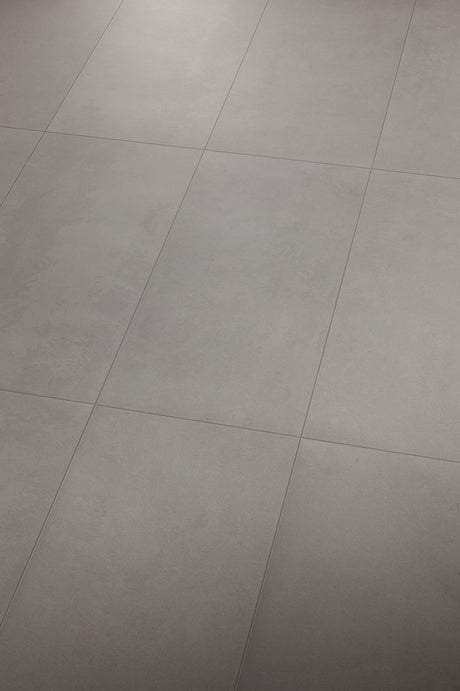 Wilmington grey plain matt porcelain wall & floor tile, 600x600mm – view 2