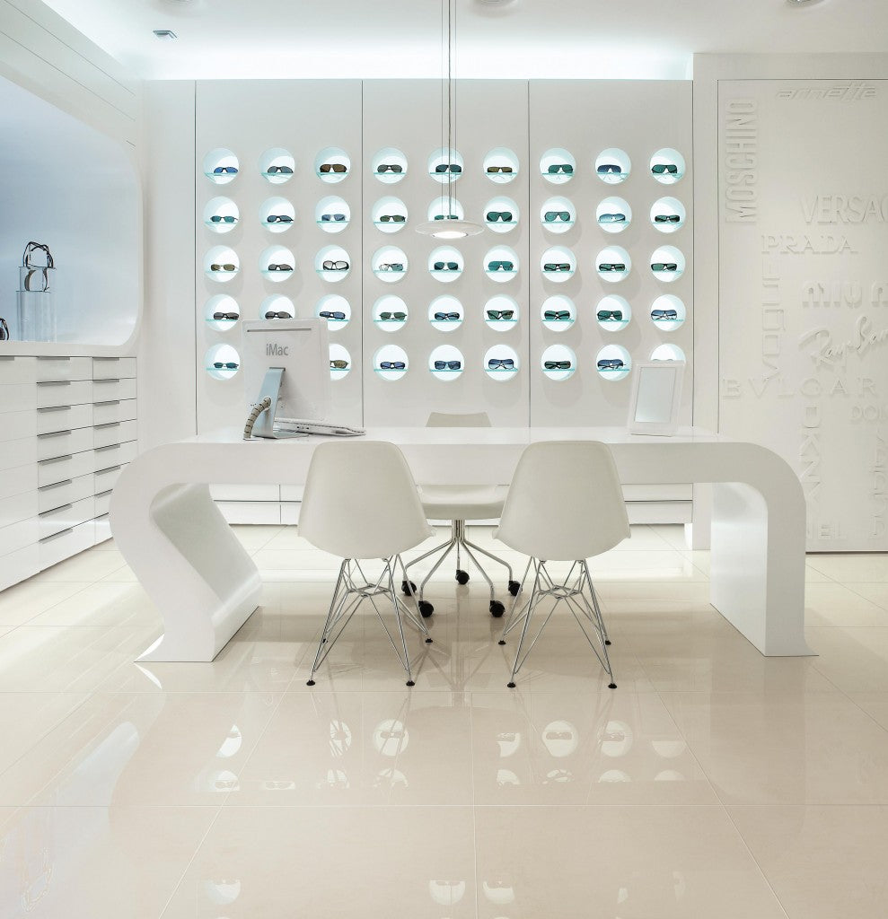 Wilmington snow plain polished porcelain wall & floor tile, 600x1200mm
