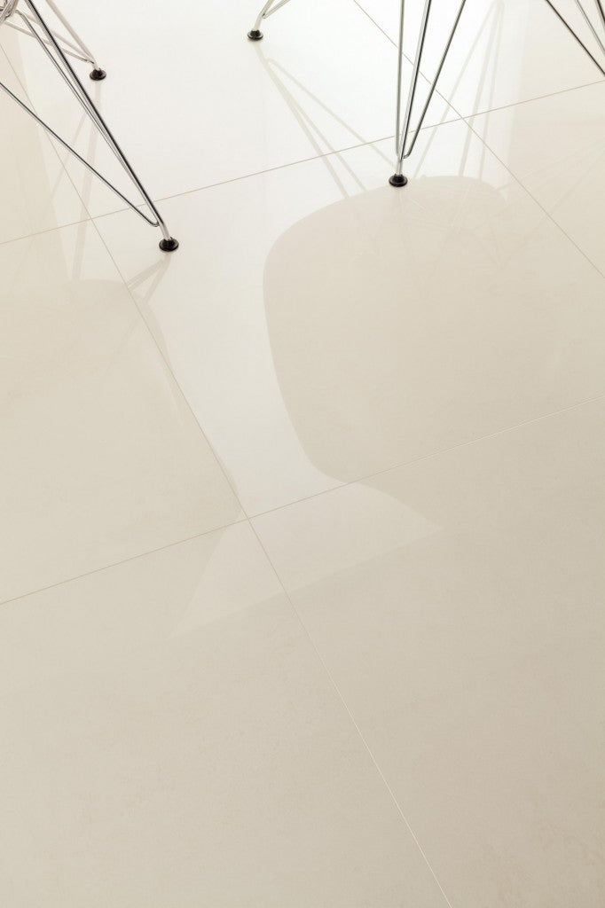 Wilmington snow plain polished porcelain wall & floor tile, 600x1200mm – view 3