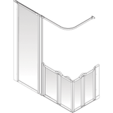AKW Option XF Half Height Carer Shower Screen Set for Shower Trays, photo 3