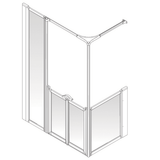 AKW Option XF Half Height Carer Shower Screen Set for Shower Trays, photo 2